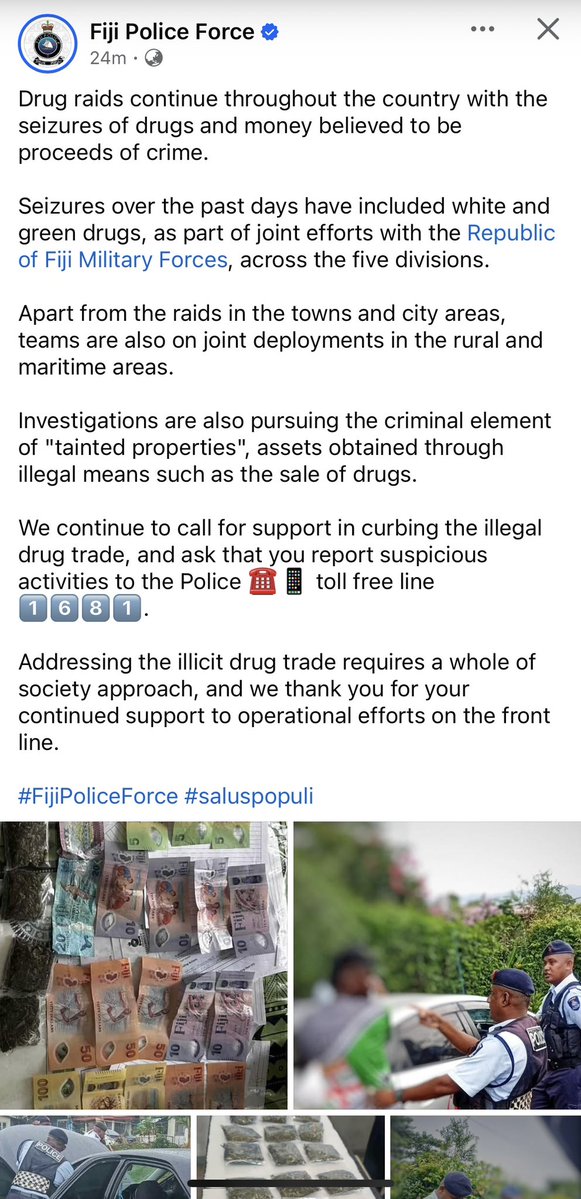 CALL 1681

REPORT SUSPICIOUS OR ANY DRUG ACTIVITY.  DEALERS ESPECIALLY. 

LETS DO THIS FIJI!!