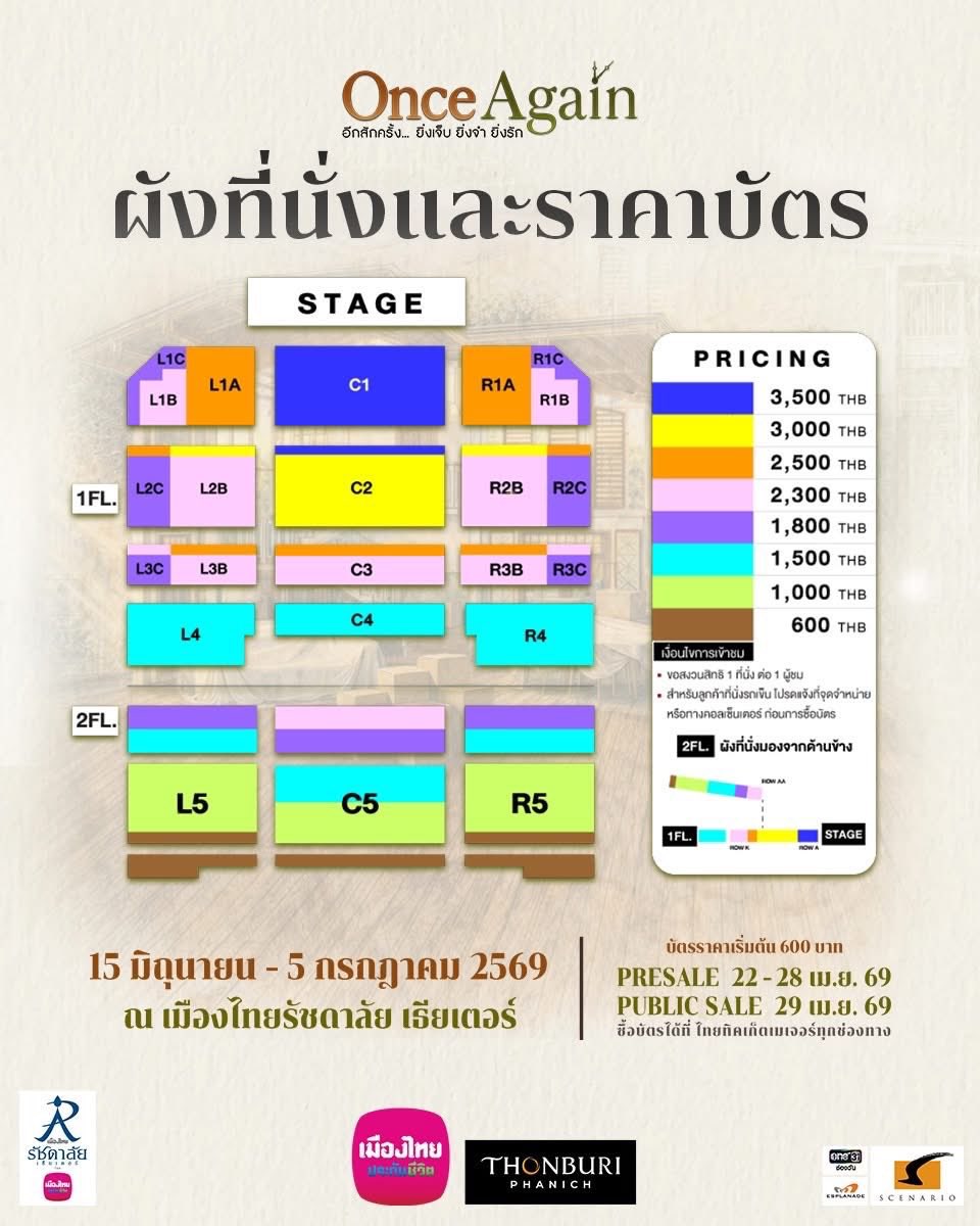 euroyswofficial's tweet image. สิทธิพิเศษสำหรับสมาชิก R Card 

#ONCEAGAIN #อีกสักครั้ง
#Euroyotsawat #ยูโรยศวรรธน์ 

เปิดจองบัตร PRESALE 7 วันเท่านั้น!! (มีจำนวนจำกัด) เริ่มตั้งแต่วันที่ 22 - 28 เมษายน 2569 เวลา 10:00 น. เป็นต้นไป 

📍 m.thaiticketmajor.com/performance/on…

● แจ้งหรือกรอกรหัสบัตร R Card 7 หลัก