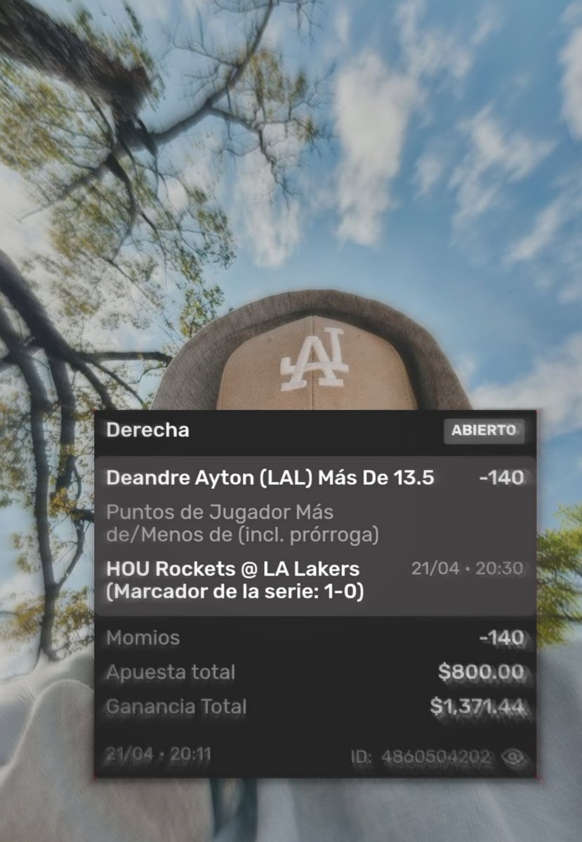 elAngelVIP's tweet photo. El cuarto pick de nuestros PO 🏀

2-1 / 4/10 ✌🏽

¿Los Lakers harán la gran azaña? 🚬🚬 https://t.co/ch46dA5iRW