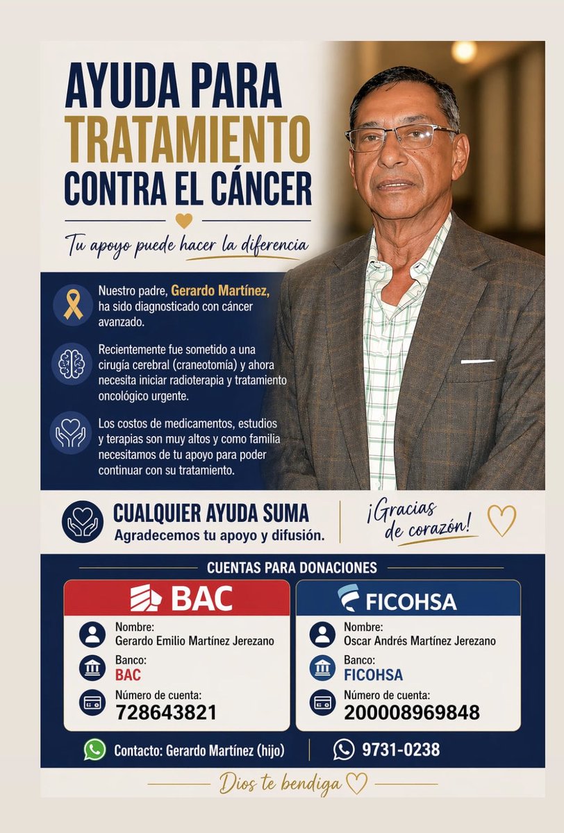 VickyMartinezJ's tweet photo. Mi papá enfrente una dura prueba y nosotros estamos en este camino con él, muchas gracias por su ayuda a mi papá.
Que Dios les bendiga 🙏🏻 https://t.co/9jLN0kMkw7