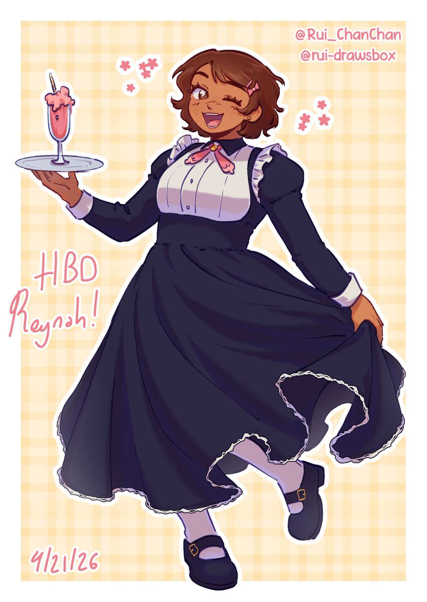 Rui_ChanChan's tweet photo. took Reynah's birthday as a chance to redeem her very overdue maid version KJGHSD happy birthday Reynah! #keyframesVN https://t.co/To0rwwPEzO