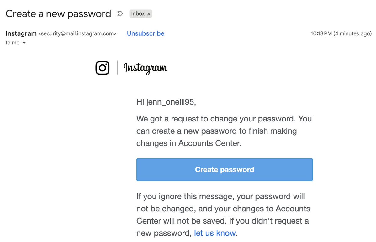 what are the odds that i set some personal boundaries around why i don't want to associate with certain people on social media anymore and just now i get an email from Instagram claiming that i had requested to re-set my password

be so fucking serious rn