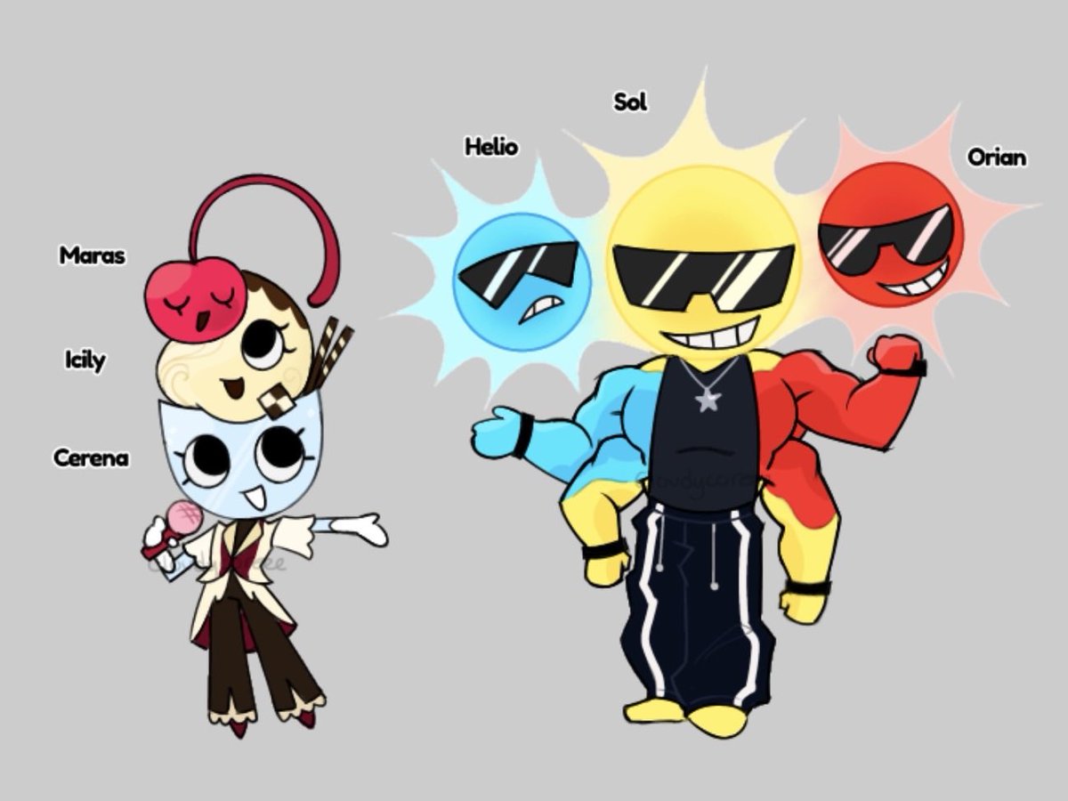 CloudyCor_3's tweet photo. Highkey lied once again.

These’ll be the last 3-headed toons I swear! 

#dandysworld #dandysworldoc https://t.co/upp70G9nG4
