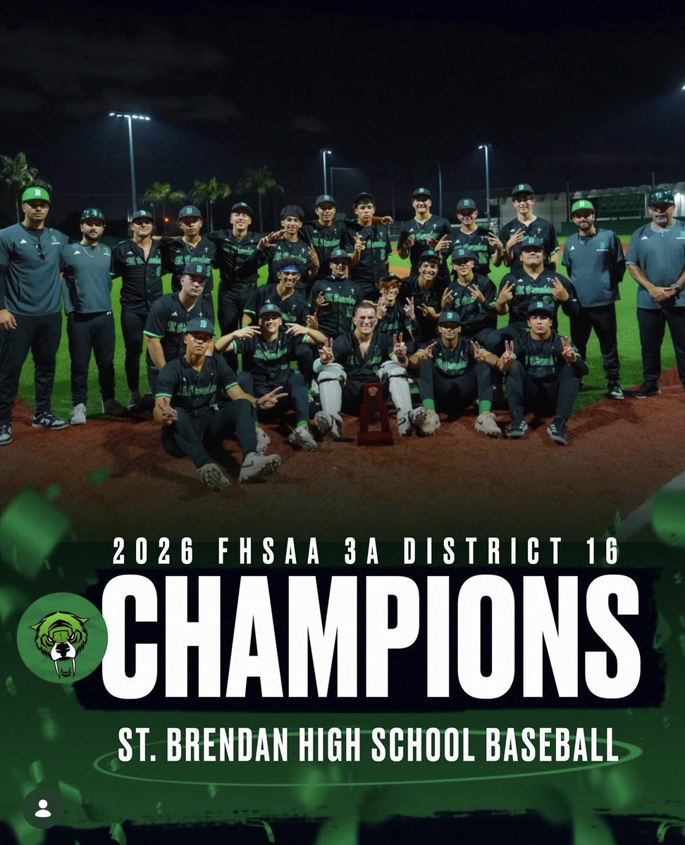 JorgyHeredia2's tweet photo. Back 2 Back District Champs. Proud of my guys, no quit in this bunch. Now we are on the Regional Playoffs and push towards States. Letโs Go Beast Boys #hastingscommit #stbathletics #miamihighschoolbaseball #wekeepworking #sob #class2026 #centerfield #5tool https://t.co/tmhN6JISBb