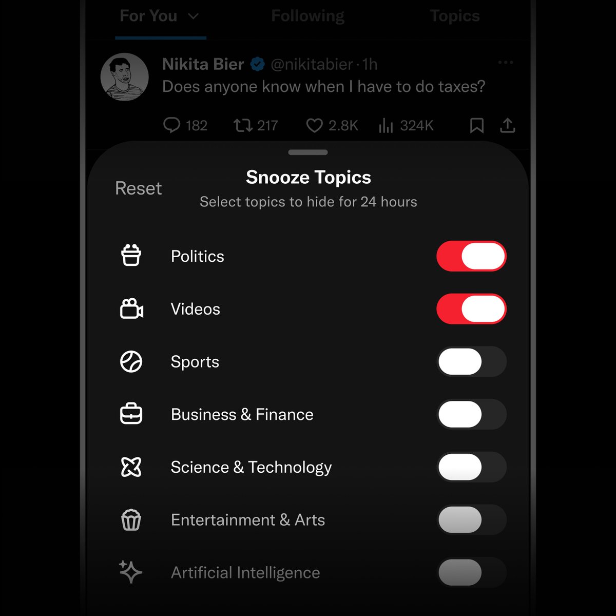 Nikita Bier tweet media