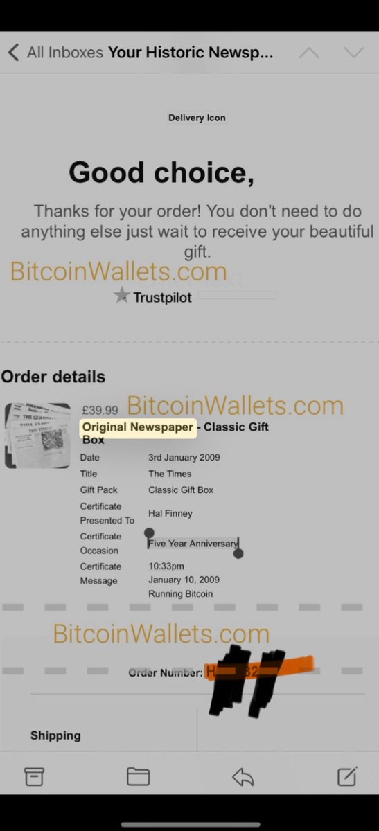 BitcoinHalving's tweet photo. Fun Fact: @saylor We shipped one of these $BTC OG TheTimes papers to Hal @ the 5 Year Anniversary of the #Bitcoin Network. 👀 @gazza_jenks 👨‍🍳 💋

CC: @scarcedotcity WILD WORLD! What are the chances both auctions run side by side —pristine &amp; timeless Satoshi Nakamoto artifacts…🤦🏼‍♂️ https://t.co/fExYct2Ekk