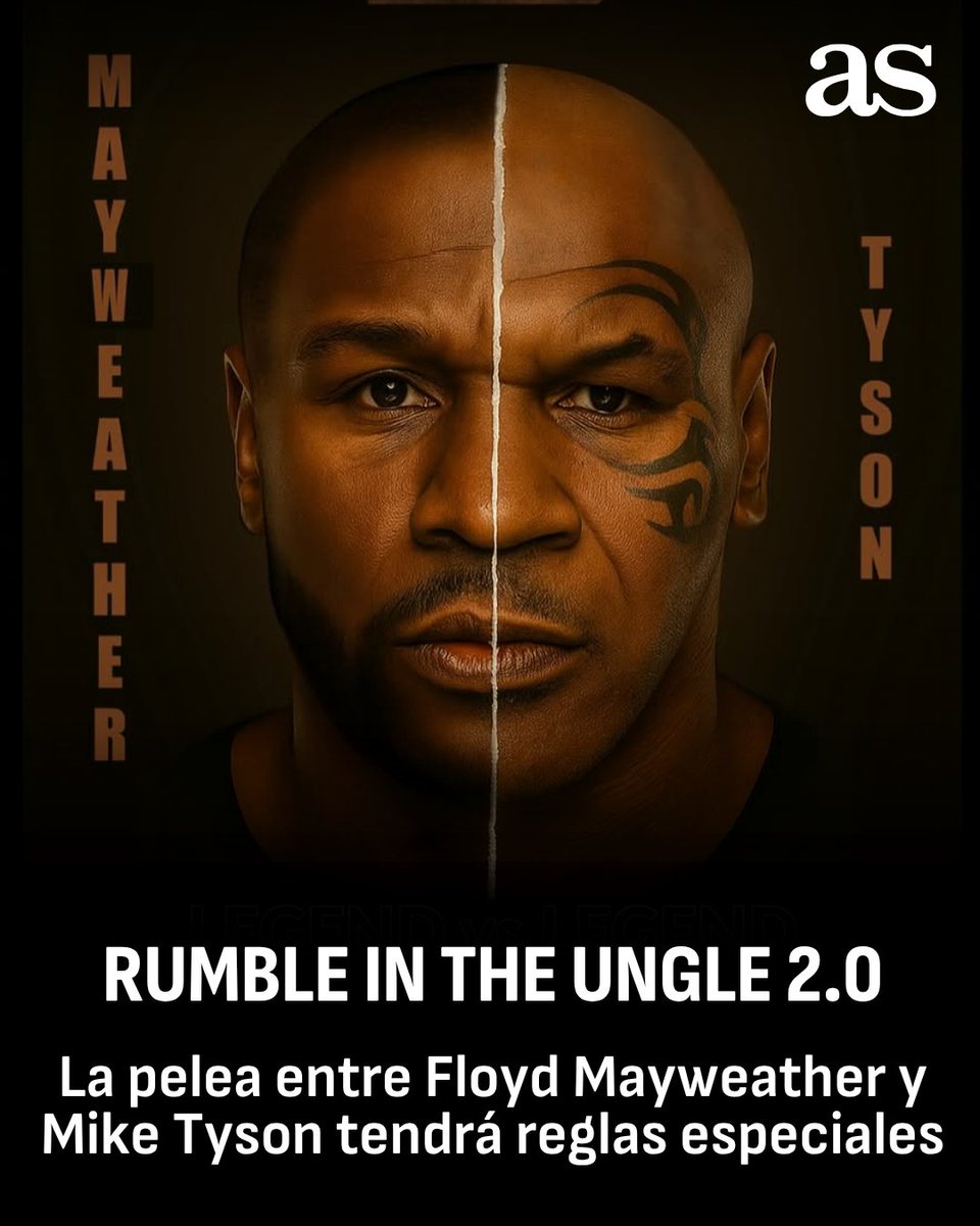 US_diarioas's tweet image. Una pelea de viejas glorias 🥊

Estas son las increíbles reglas bajo las que pelearán estas leyendas del boxeo, prometiendo un espectáculo fuera de lo común 💥

#Box | #MikeTyson | #FloydMayweather