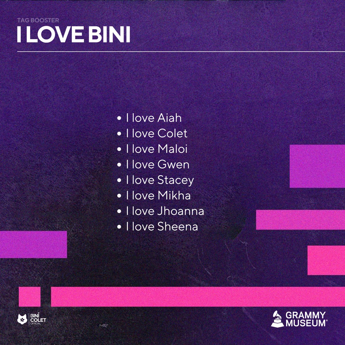 BiniColetOFC's tweet photo. Unlock 100 replies if you love BINI!

BINI LIVE AT GRAMMY MUSEUM

#BINIatGrammyMuseum
#GlobalSpinLiveWithBINI https://t.co/JGAX9a0RgJ