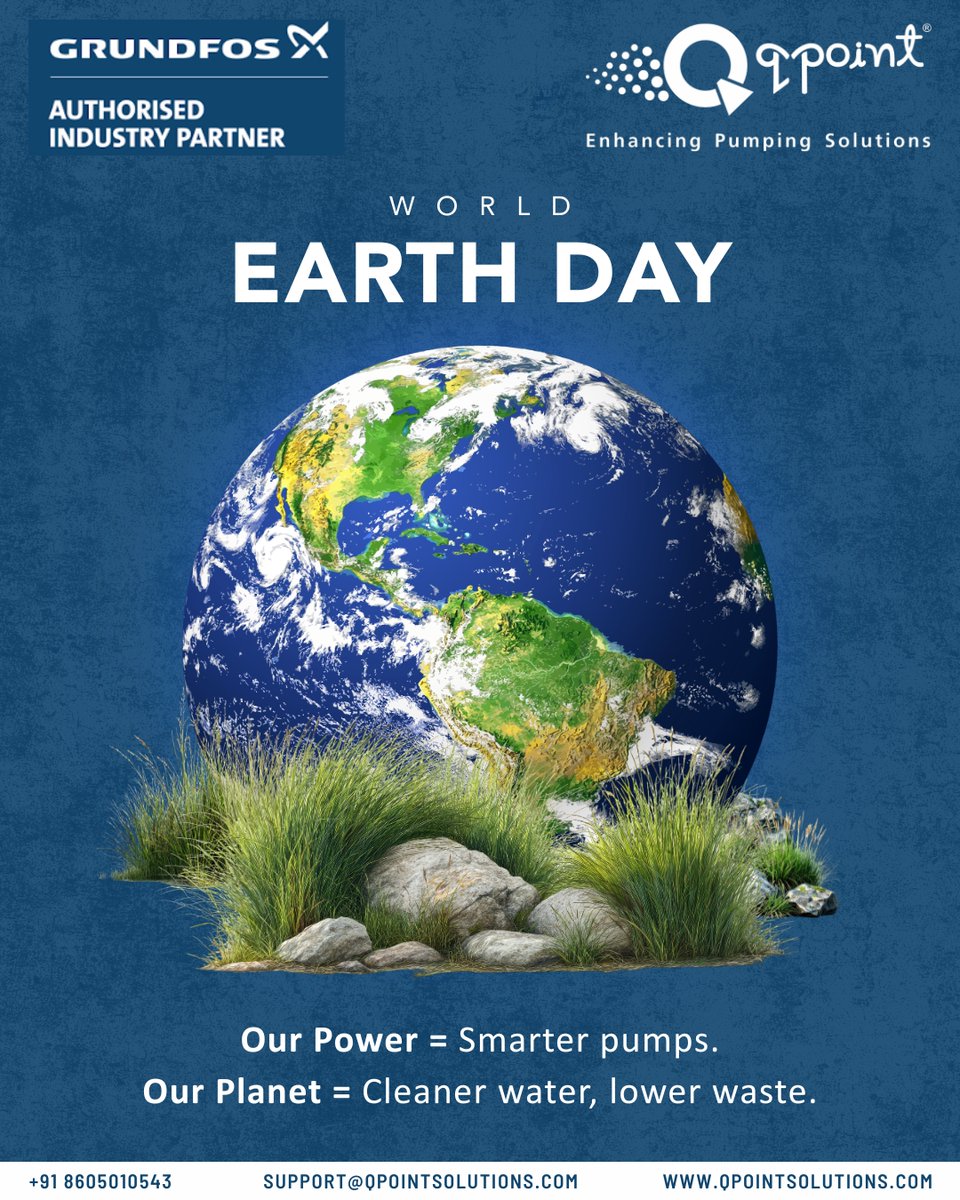 qpointpune's tweet photo. 🌍 Happy #WorldEarthDay2026!

Our #power? Reliable, efficient #pumping solutions.
Our #planet? The one we’re committed to serving every single day.

Take your first step with us.

Call +91 8605010543
Visit https://t.co/tsmKXM0vrz

#EarthDay #GreenPune #GoGreen #PuneBusiness #Pune https://t.co/qpBfv4aRf0