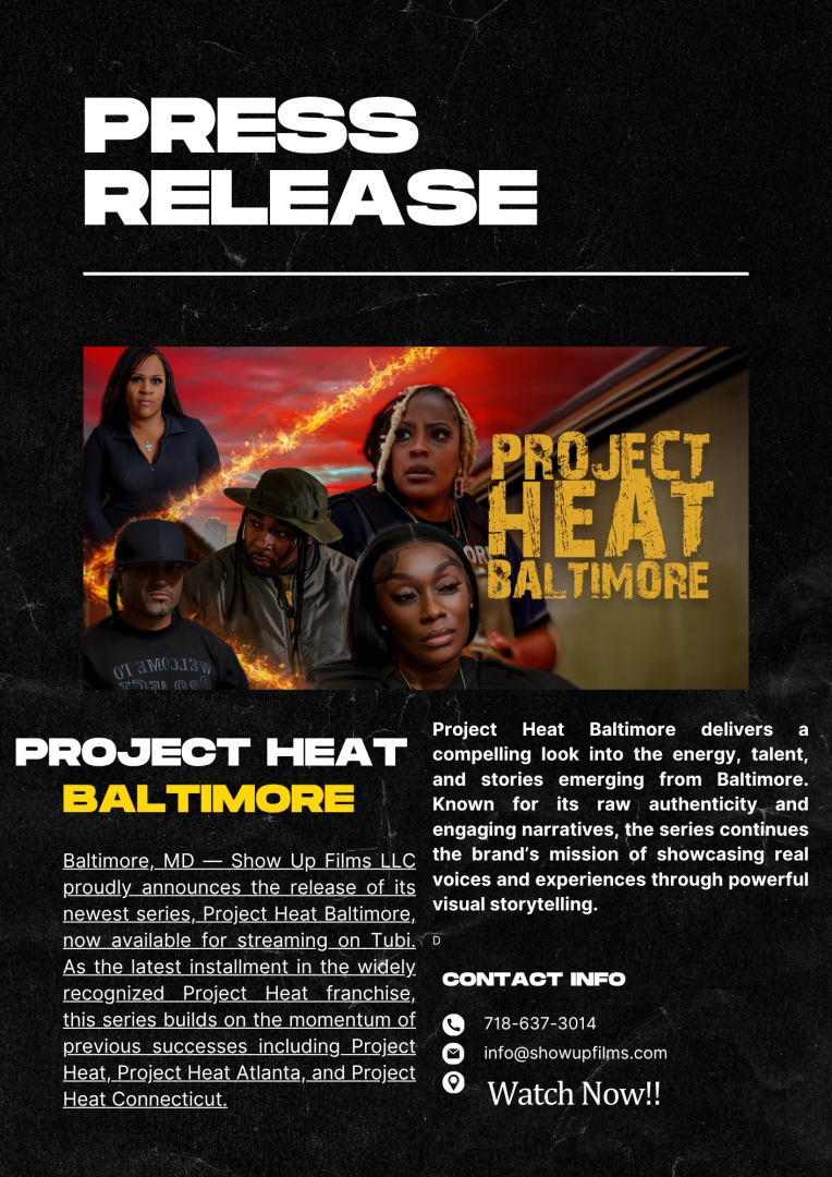 ABNewswire's tweet image. “Project Heat Baltimore” by Show Up Films LLC is Now Streaming on Tubi dlvr.it/TS8rhz #Business #FinancialMarket #Technology #US