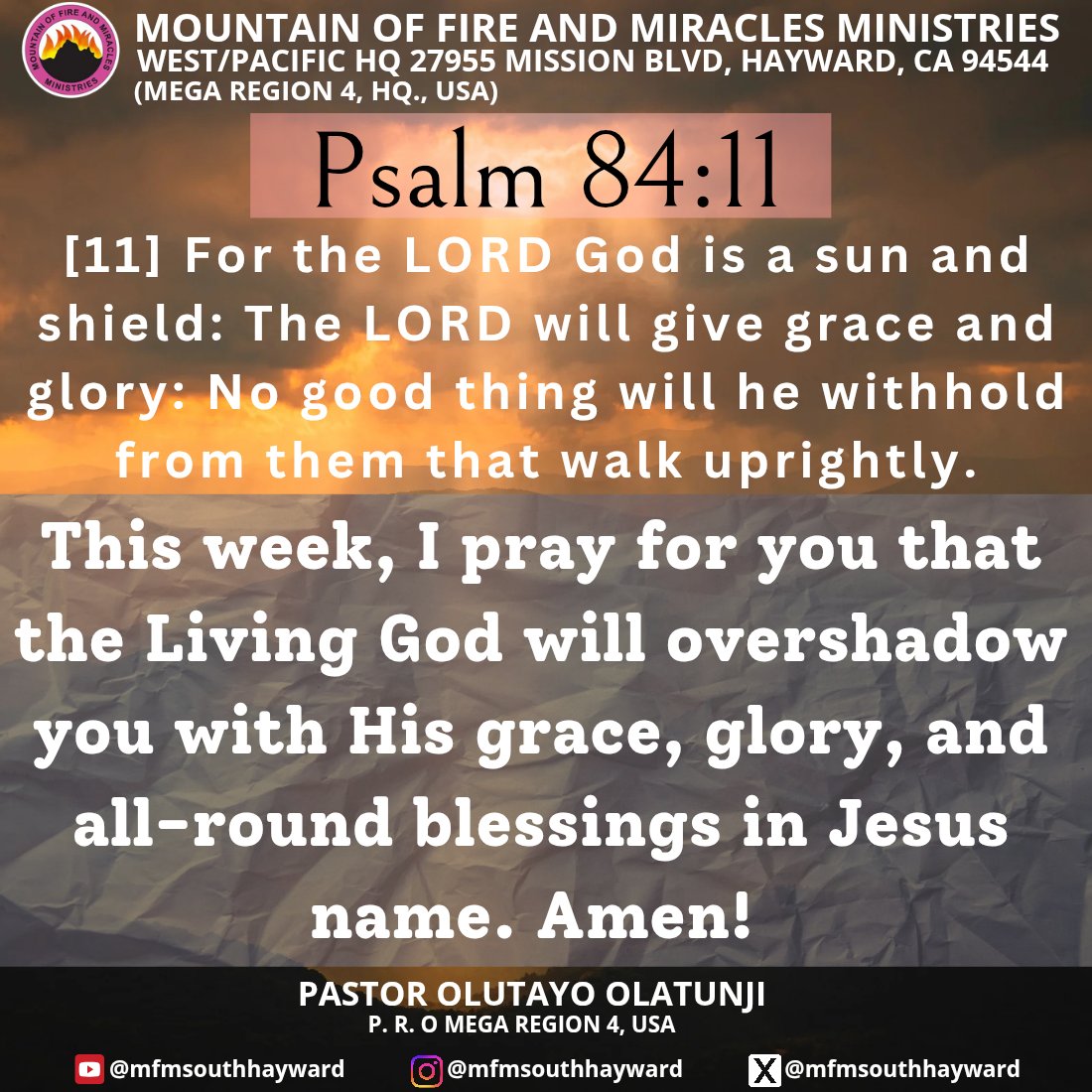 mfmsouthhayward's tweet image. Bible Verse of the Week #mfmpacificmegahq #bibleverse #california #mfm