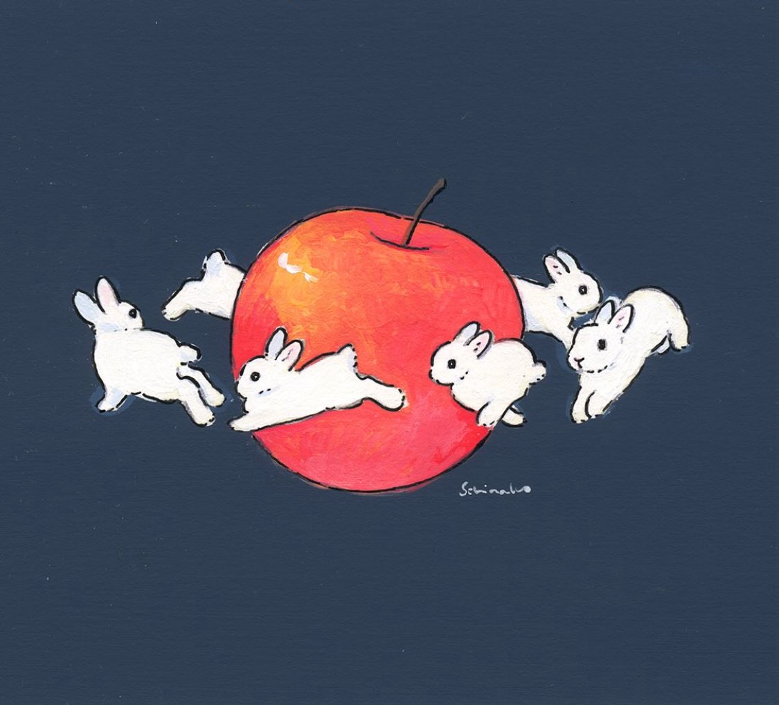 ある時から、うさぎさんが走り回って嬉しい感情を表してくれることを、星に見立てて描くようになりました💫