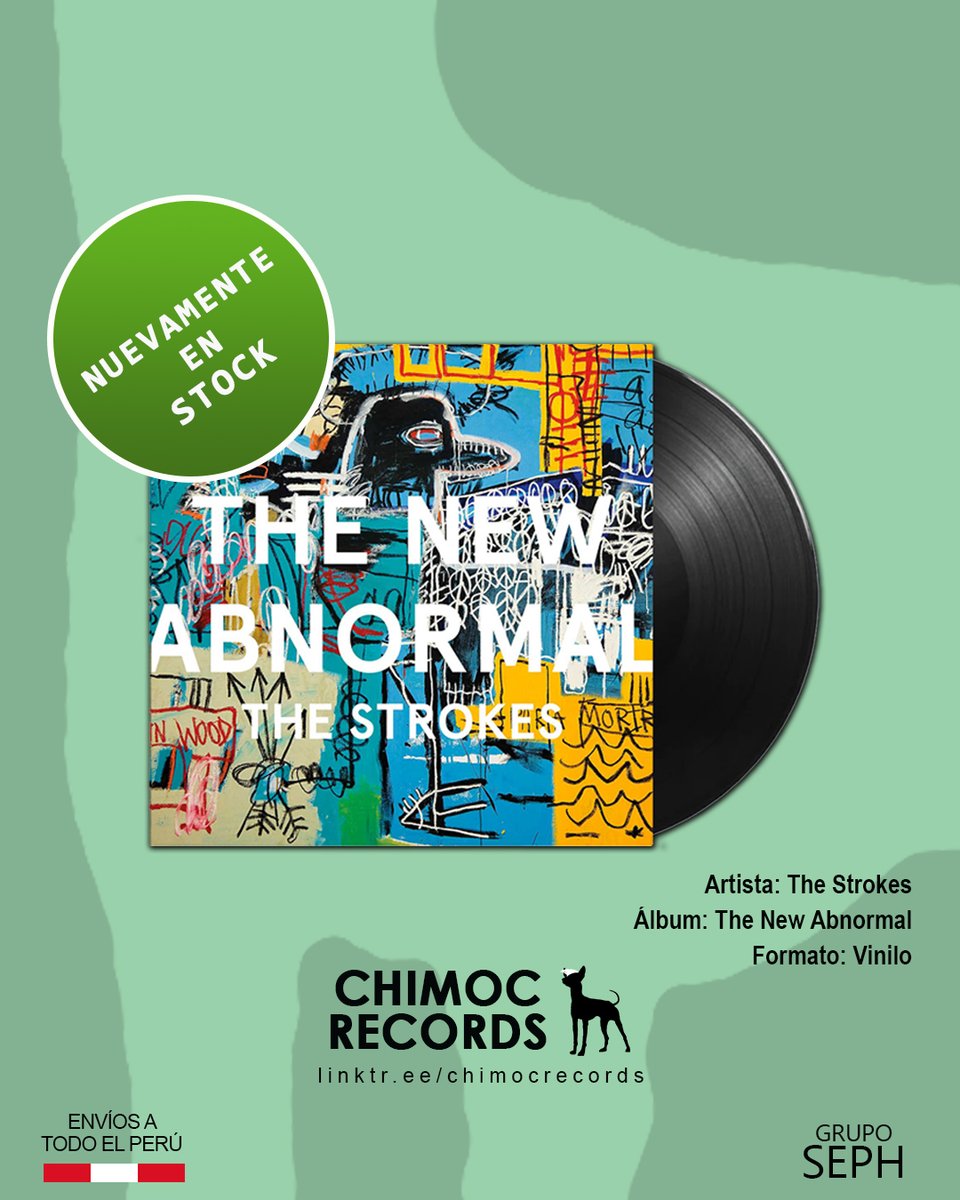 ¡Nuevamente disponible en stock!
The Strokes - The New Abnormal
Vinilo nuevo y sellado.
➡️ Precio: S/ 145

#TheStrokes #TheNewAbnormal #JulianCasablancas