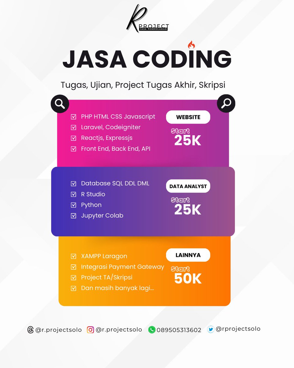 Joki Coding Pemrograman Informatika HTML PHP XAMPP tweet media