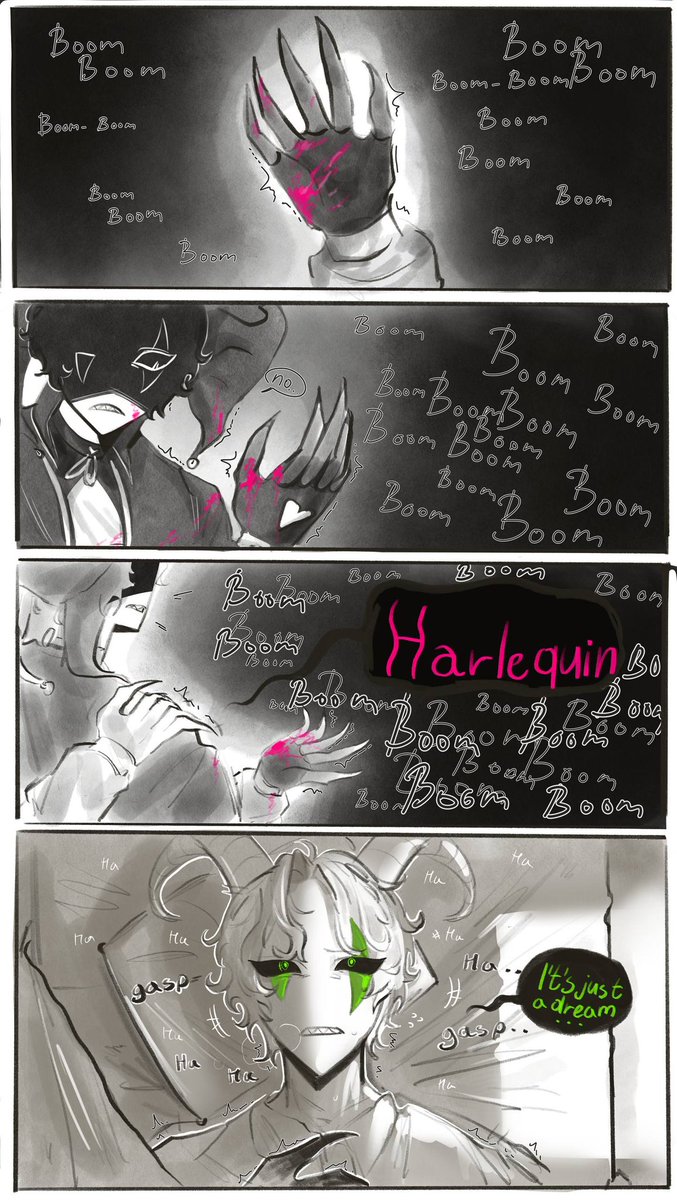 kavyka_'s tweet photo. ptsd... my poor Harlequin... 
Comic 🎪💚
pages (1\?)
#thefreakcircus #怪胎马戏团 ＃怪诞马戏团  #harlequin #thefreakcircusharlequin #tfc  #tfcharlequin https://t.co/8n6LBa4ZUn