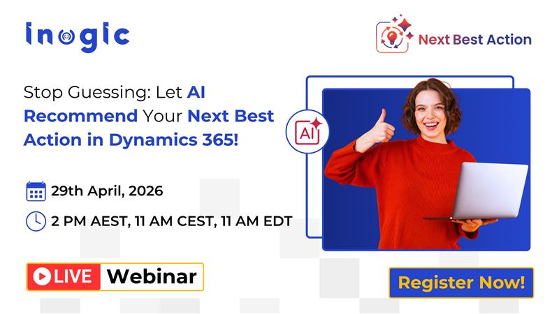 inogic's tweet image. What if your CRM could guide your next move…
before you even think about it?

See how AI-powered recommendations work in real scenarios 👇
📅 April 29, 2026
🔗 inogic.com/events-webinar… 

#AI #ExplainableAI #CRM