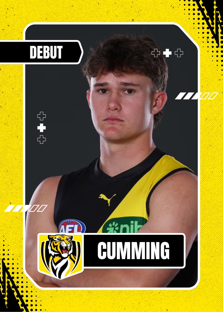 Tigercastpod's tweet image. DEBUT!! - Sam Cumming is making his debut this Friday night on ANZAC Eve vs Melbourne!

Very exciting to see him out there, what an occasion for him and his family. 

Go well Sam!! 💛🖤
#richmond #sport #richmondtigers #talent #afl #footy #samcumming #debut