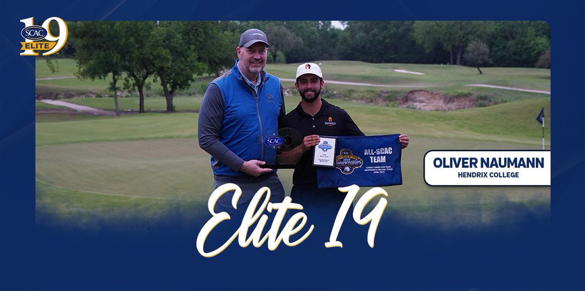 SCAC_Sports's tweet photo. Hendrix's Naumann Earns SCAC Men's Golf Elite 19 Award

📰 | https://t.co/5A6KIe3vUe https://t.co/1sDqYf8xEk