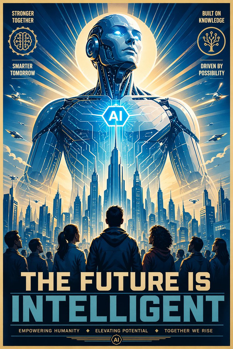 axinovium's tweet image. Ok GPT Image 2 is pretty fun... 
One-shot AI propaganda poster with a lazy meta prompt: 

"Create an image prompt for a badass pro-AI propaganda poster"

#AIart️️️️️️️️️️️️️️️️️️️️️️️️️️️️️️️️️️️️️️️️️️️️️️️️️️️ #chatgpt