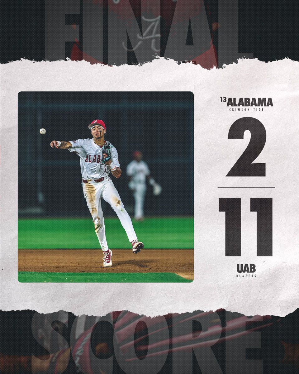 AlabamaBSB's tweet image. Final. 

#RollTide