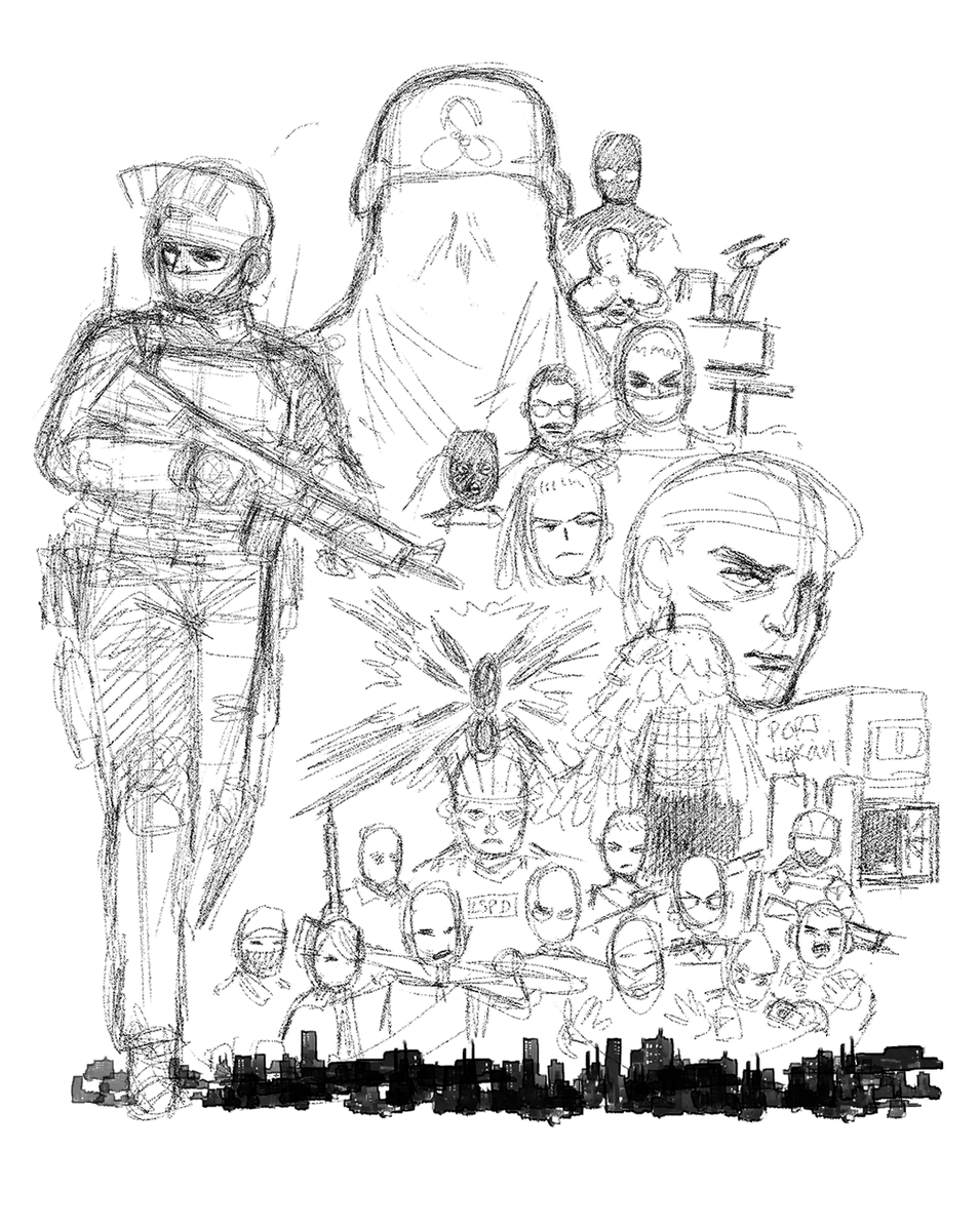 SledgeSaint's tweet photo. Something Ready or Not related, for a bigger drawing. https://t.co/1SJQyeOVVB