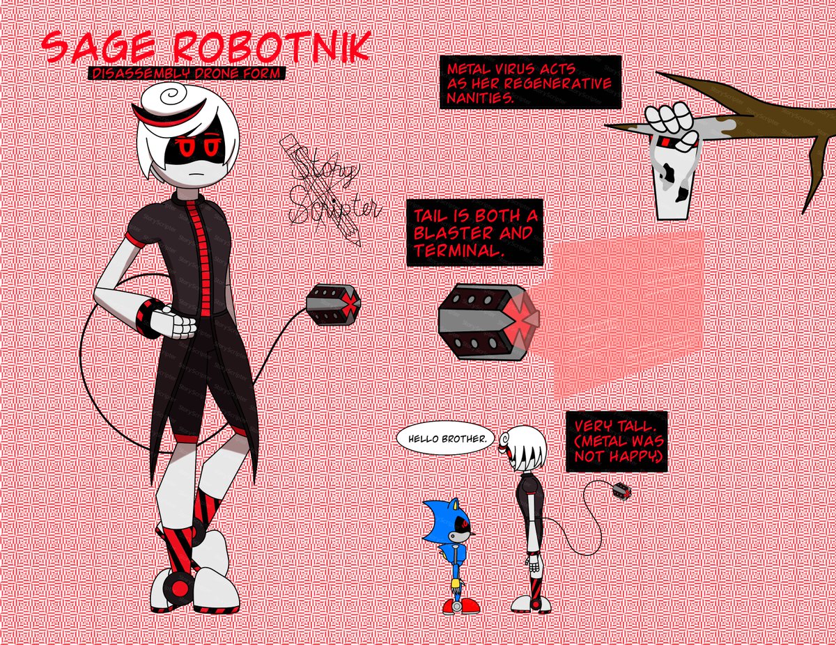 StoryScripter's tweet photo. Made Sage in the form of a Murder Drone. I think it came out well.

#sonicartist #sagerobotnik #murdedrones #metalsonic #sonicfanart https://t.co/g1fxhcoPcK