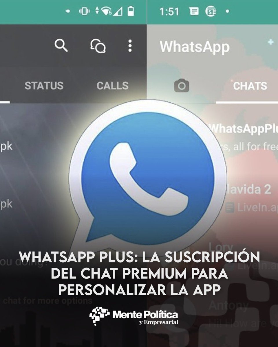 mentepolitica_'s tweet image. #Entérate | WhatsApp Plus: la apuesta premium de Meta para personalizar la app 📱✨#WhatsApp lanzó “Plus”, una suscripción de pago de Meta que ofrece más personalización, como fijar hasta 20 chats, cambiar colores, íconos y tonos.

El plan está en fase de prueba en varios países