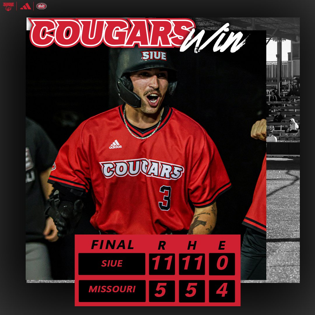 SIUEBaseball's tweet photo. Big Road Win!! @eggertcooper3 had his second homerun of the season.

#TogetherWeWill | #RollCougs https://t.co/XFjLhGx1Jj