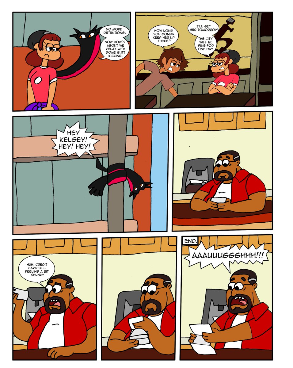 Quintonhale6's tweet photo. Page 20 for issue 3 of "Suit Up!" finale
hope you enjoy it #suitup #comic #webcomic #indiecomic #finalpage https://t.co/kynh0FYRB1