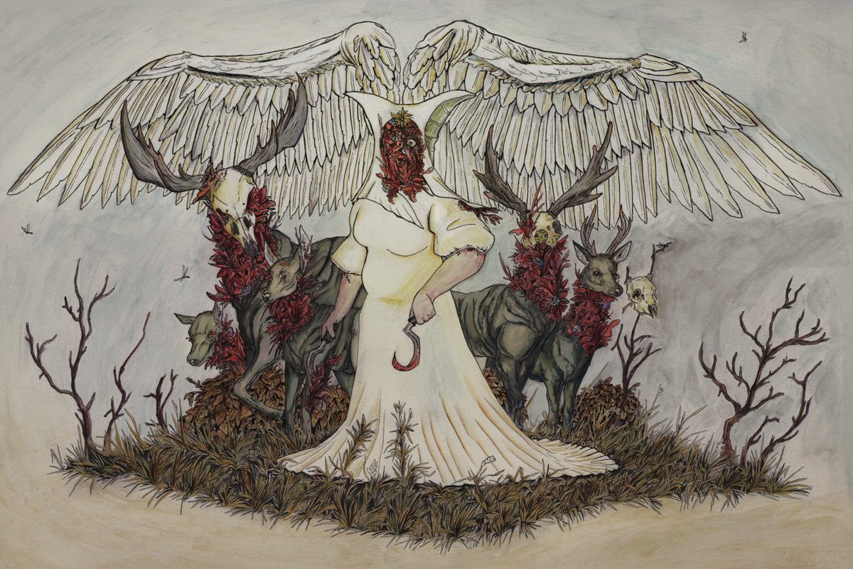 MothChip_Art's tweet photo. TW: Plant Gore and Body Horror
Rare traditional art post #Art https://t.co/YcNvbSY5wC