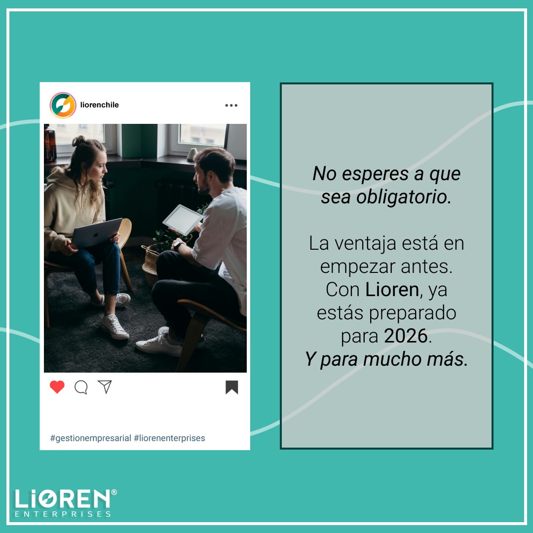 LIOREN_Chile's tweet photo. No esperes a que sea obligatorio. Invierte en Lioren hoy y prepárate para 2026 sin sobresaltos.
Sistema modular, intuitivo y pensado para pymes: facturación, inventario y ventas en un solo lugar.
¡Escala sin límites, sin complicaciones!

#Pymes #GestionInteligente https://t.co/sWAVD7VAAT