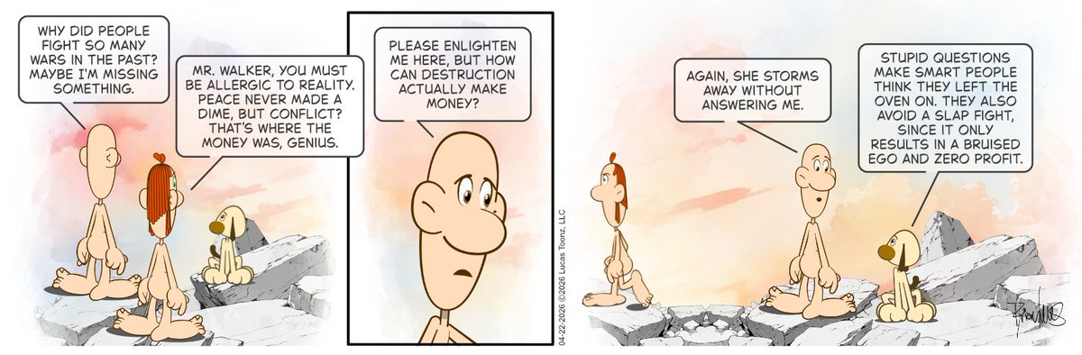 sageandmort's tweet image. April 22, 2026
#sageandmort #humor #cartoons #sarcasm #satire #comicstrips #cartoon #creativecontent