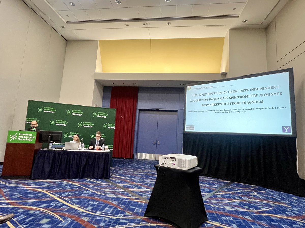 Shubham_Neuro's tweet image. Gave a talk at the American Academy of Neurology (AAN) Annual Meeting 2026 on the use of mass spectrometry proteomics to identify biomarkers for stroke diagnosis!! 😇

Join us if you are interested in biomarker discovery in stroke! 
#AAN #AANAM #Stroke #Neurology #NeuroTwitter