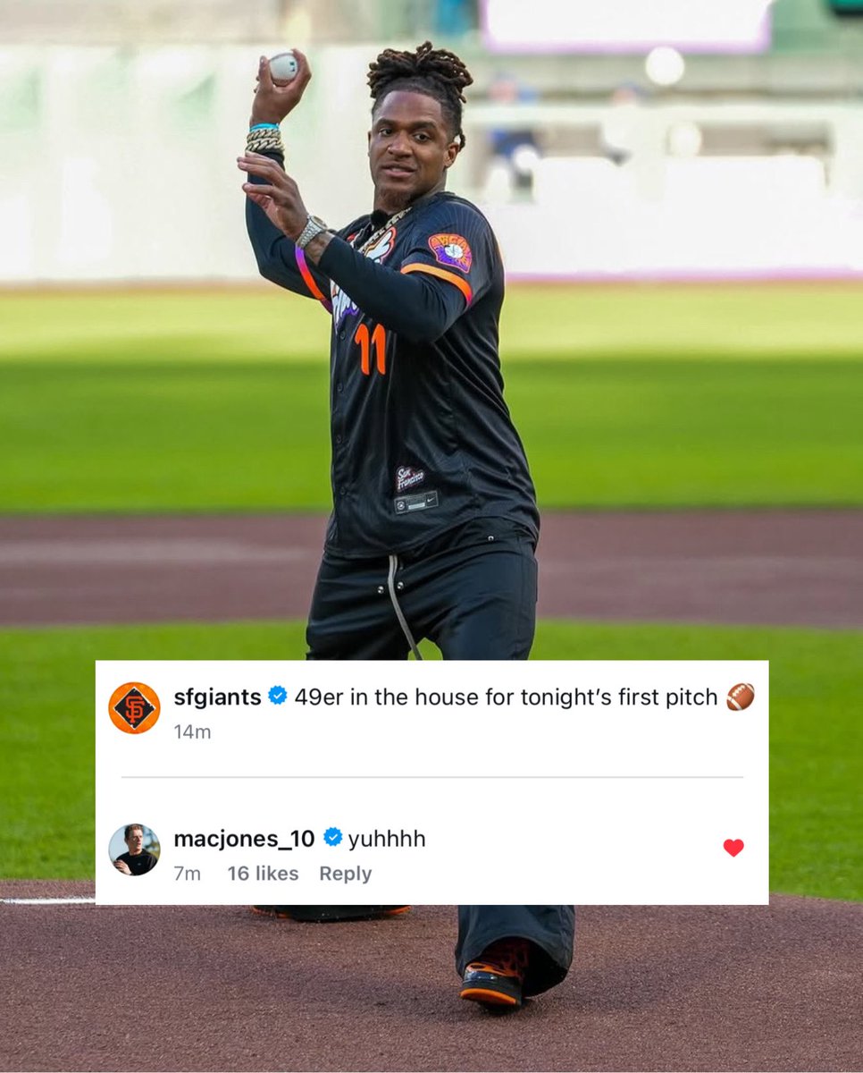 OurSf49ers's tweet image. #49ers WR Demarcus Robinson threw out the first pitch for the Dodgers Vs Giants game 🔥