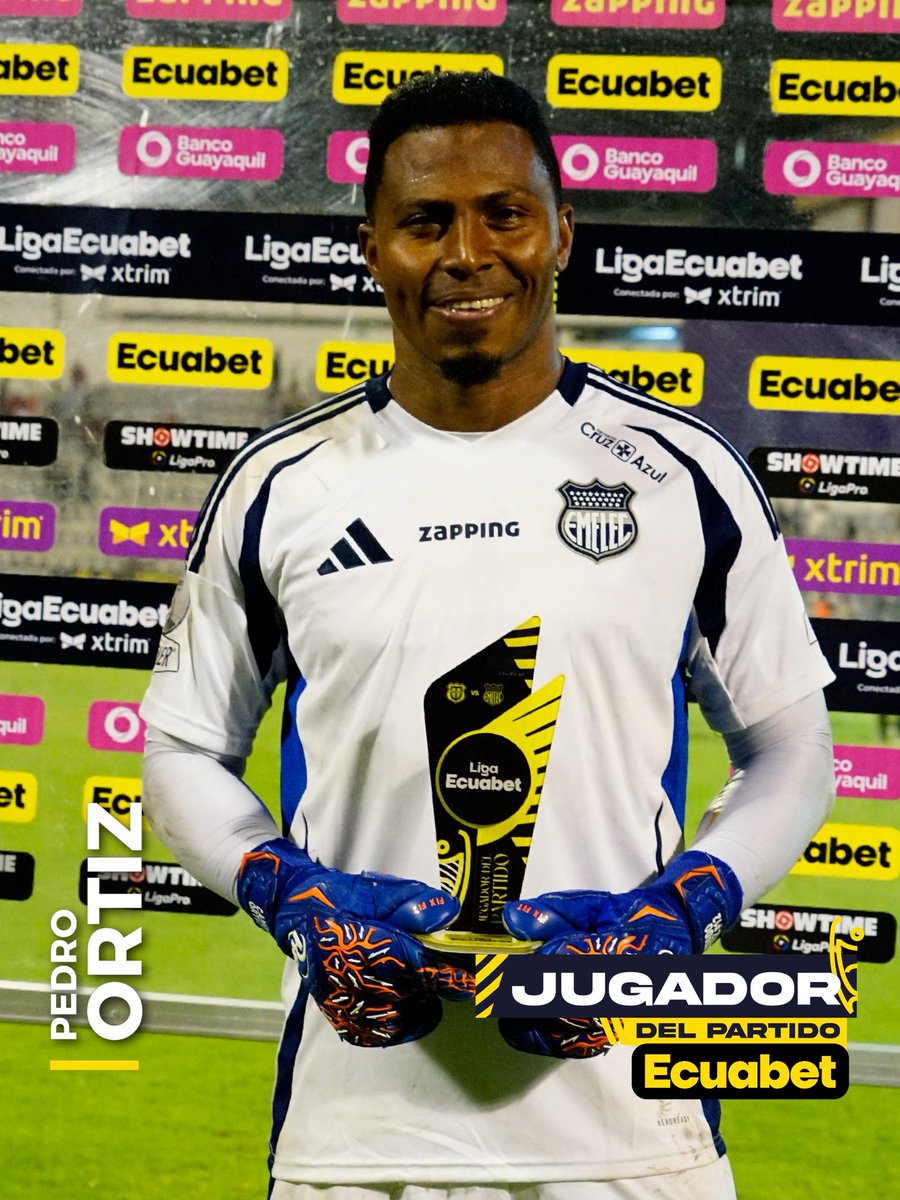 📍Pedro Ortíz de <a href="/CSEmelec/">Club Sport Emelec</a> es el jugador del partido <a href="/EcuabetOficial/">Ecuabet</a> ☝️⚽️

¿Cuántos likes para este crack? 🙌🏽

#LigaEcuabetConectadaPorXtrim #JugadorDelPartidoEcuabet 🇪🇨💯