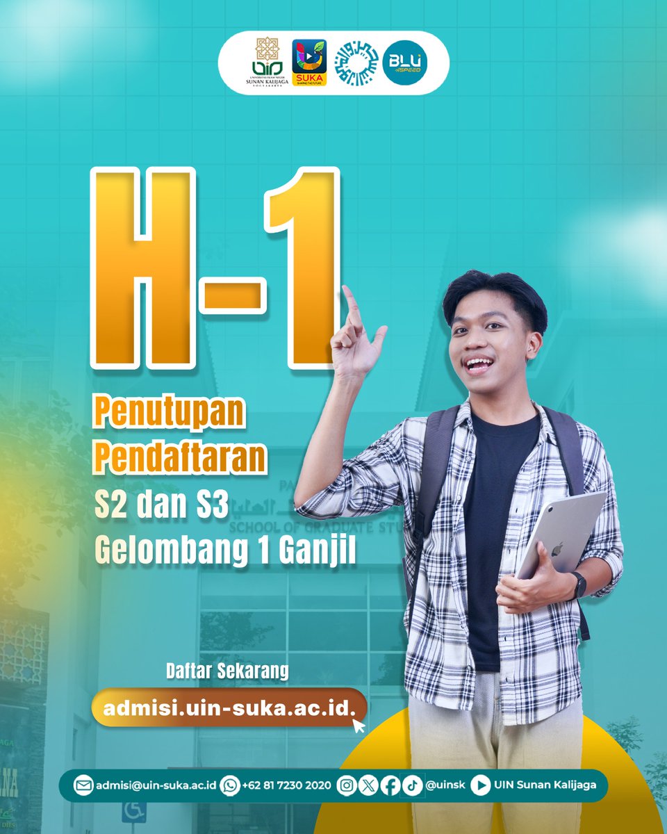UINSK's tweet photo. Masih nunggu? Masih ga tau mulai dari mana?

Udah deh, chat mimin sini di WA 08172302020 untuk informasi PMB Magister dan Doktor. 

Buruan daftar di web https://t.co/Srn1ygWFqx.

#uinsk #uinsuka #uinsunankalijaga #pmb2026 #AdmisiUINSuka https://t.co/IbQ0lMhUDV
