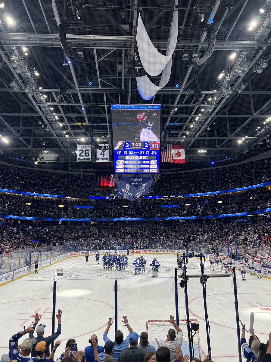 sonohedman's tweet photo. THE TAMPA BAY LIGHTNING HAVE WON A PLAYOFF HOME GAME AND A PLAYOFF OVERTIME GAME!!!!!!!!!! https://t.co/l7guhGlaHs