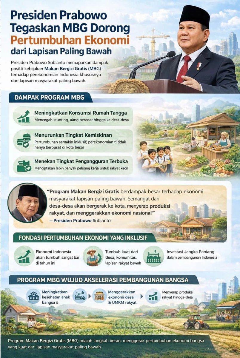 ngopiedikayue's tweet image. MBG Penggerak Ekonomi Rakyat, didukung sistem SIPGN yang terintegrasi, tepat, dan realtime. Distribusi gizi makin akurat, transparan, dan berdampak luas bagi kesejahteraan masyarakat. 🇮🇩📊
#MBGPenggerakEkonomiRakyat #MBG #SIPGN #EkonomiRakyat #IndonesiaMaju