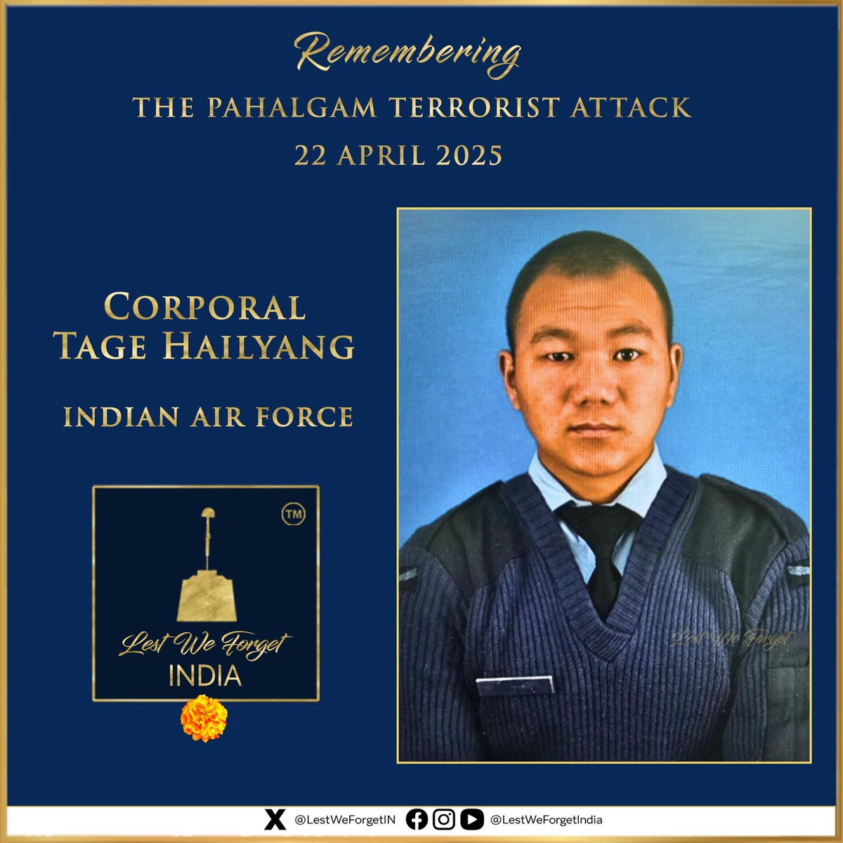 LestWeForgetIN's tweet image. Remembering the Pahalgam Terrorist Attack

One year ago, #OnThisDay — 22 April 2025 -  Baisaran Valley in Pahalgam, J&amp;amp;K fell silent under gunfire. 

A meadow turned into the site of a brutal, cowardly terror attack

26 innocent citizens were killed, and over 20 injured.

Among