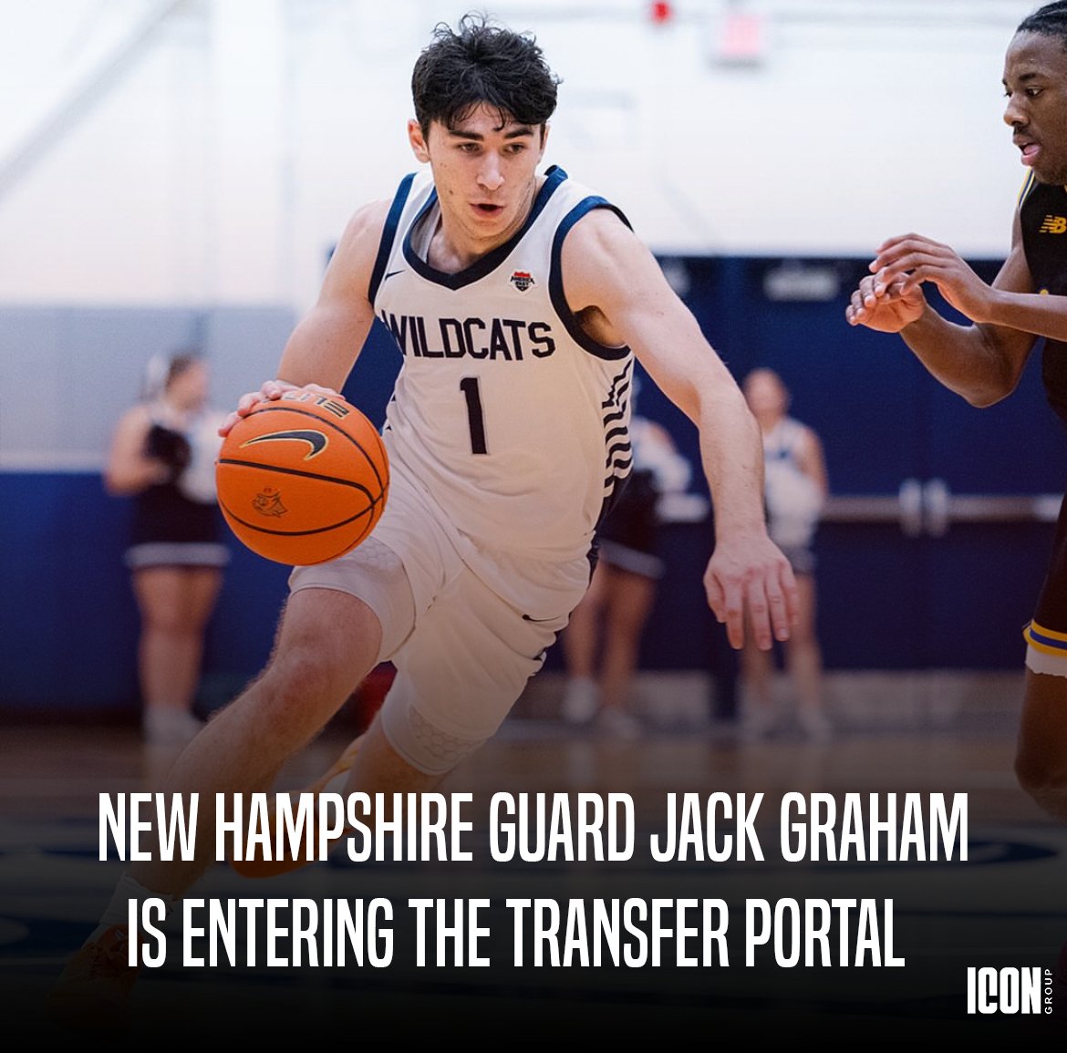 _iconathletes's tweet photo. New Hampshire Guard Jack Graham is Entering the Transfer Portal. The 6'3 Rhode Island Native averaged 11.2 PPG and 3 RPG. He has 2 years of Eligibility Remaining. @jackgraham_4 https://t.co/rwHZPx6bLm