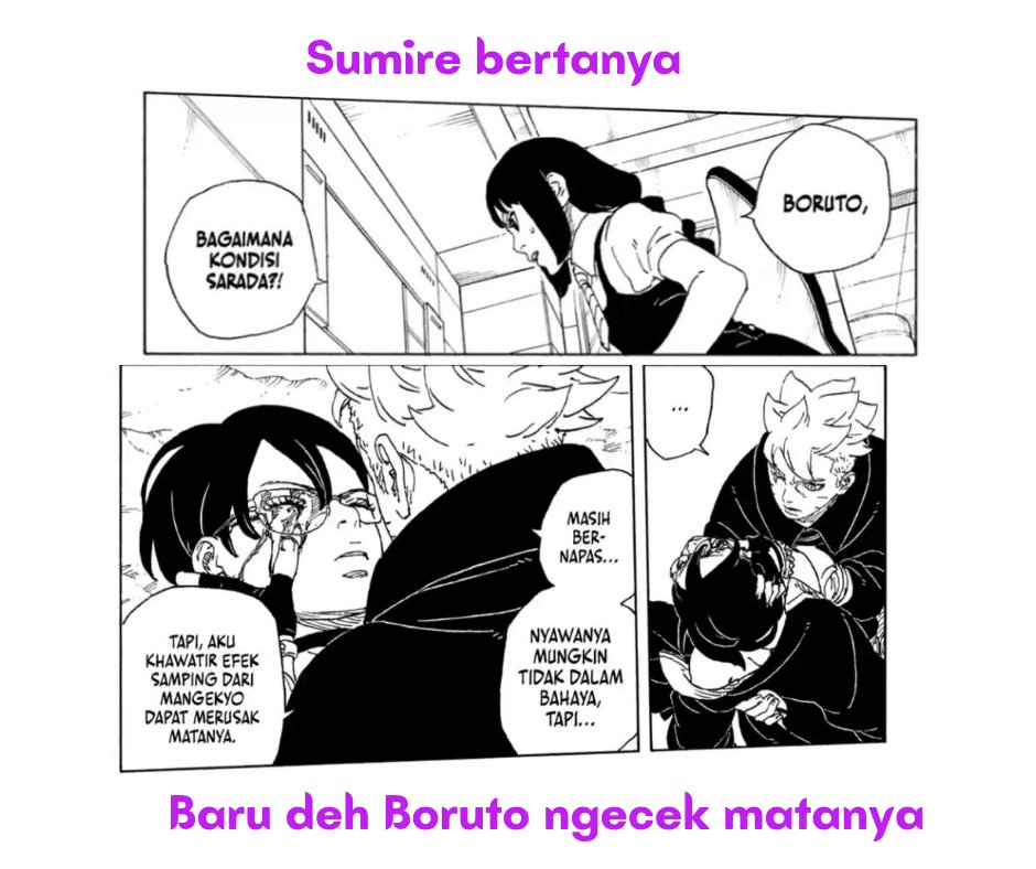 Gpp Bor, nona Ilmuwan baik² aja koq. Dia justru khawatir loh dengan keadaan 👓,  Menjaga perasaan 🪻banget, sentuh aja, cek aja itu matanya, udah sekarat begitu koq dibiarin, mosok harus nunggu aba-aba dulu dari ayang 😊
#Boruto #Sumire