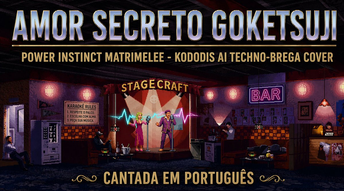 kododisai's tweet image. 🚨 Mais um cover com IA pra fechar o feriadão! A bola da vez é Secret Love Gouketsuji, da trilha de Power Instinct Matrimelee cantada em português! 

🎵 youtube.com/watch?v=F_9Y29… (português)
🎵 youtube.com/watch?v=eimQvL… (japonês)

#POWERINSTINCT #ATLUS #NOISEFACTORY #SNK #KOFXVI