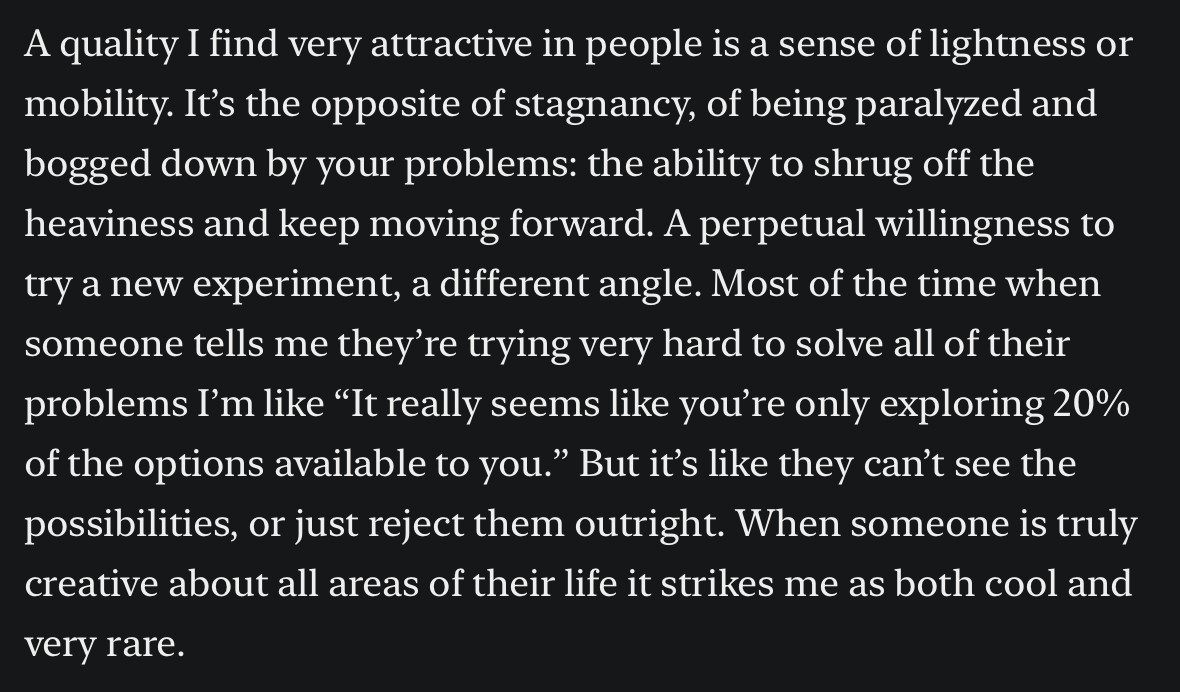 same, this is my second favorite trait in people