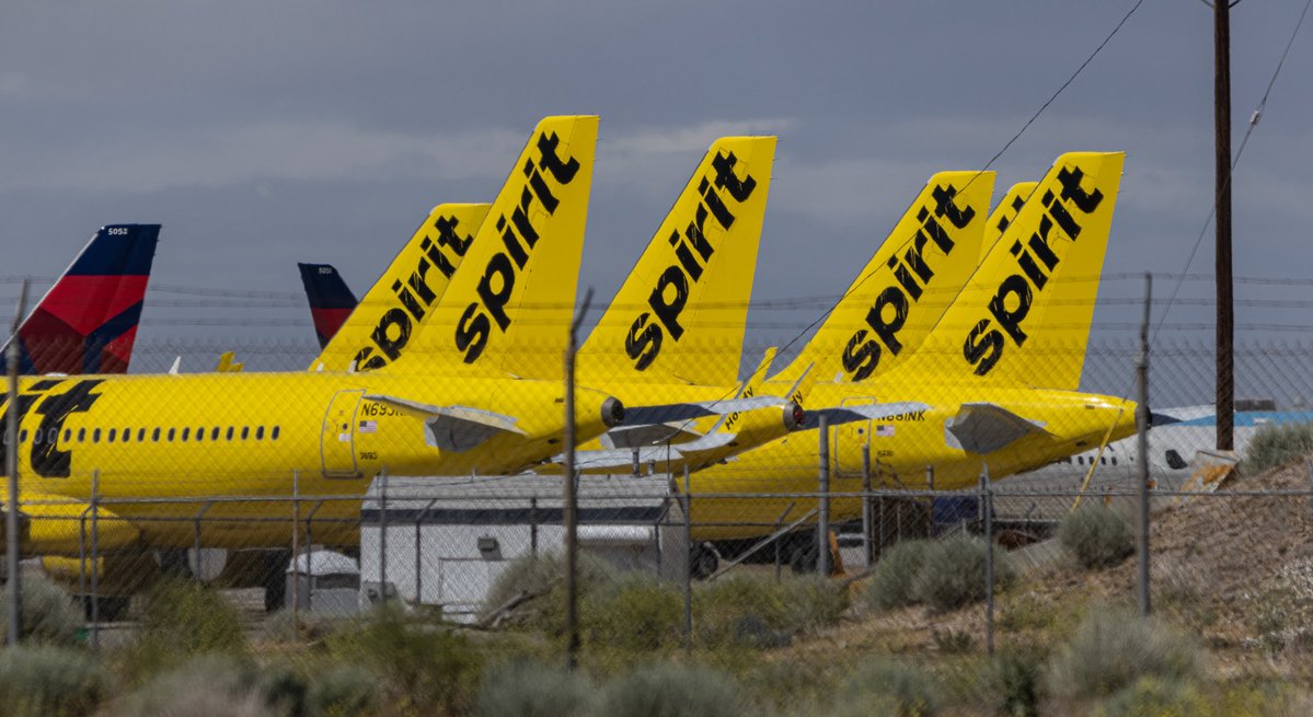 ShorealoneFilms's tweet image. Those once famous Banana-Yellow #SpiritAirlines Airbus aircraft now are starting to pile up at #VCV with the airline facing many many problem's . These airframes fate is currently unknown… #AvGeek 04-21-26