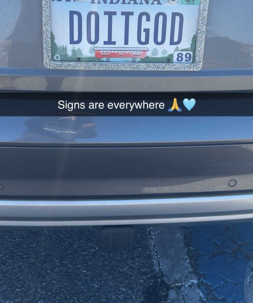 ramccrea's tweet photo. Prayed for a sign from God yesterday. Later that day I saw this license plate. 🙏🙏🩵🩵 https://t.co/JZVZB164IB