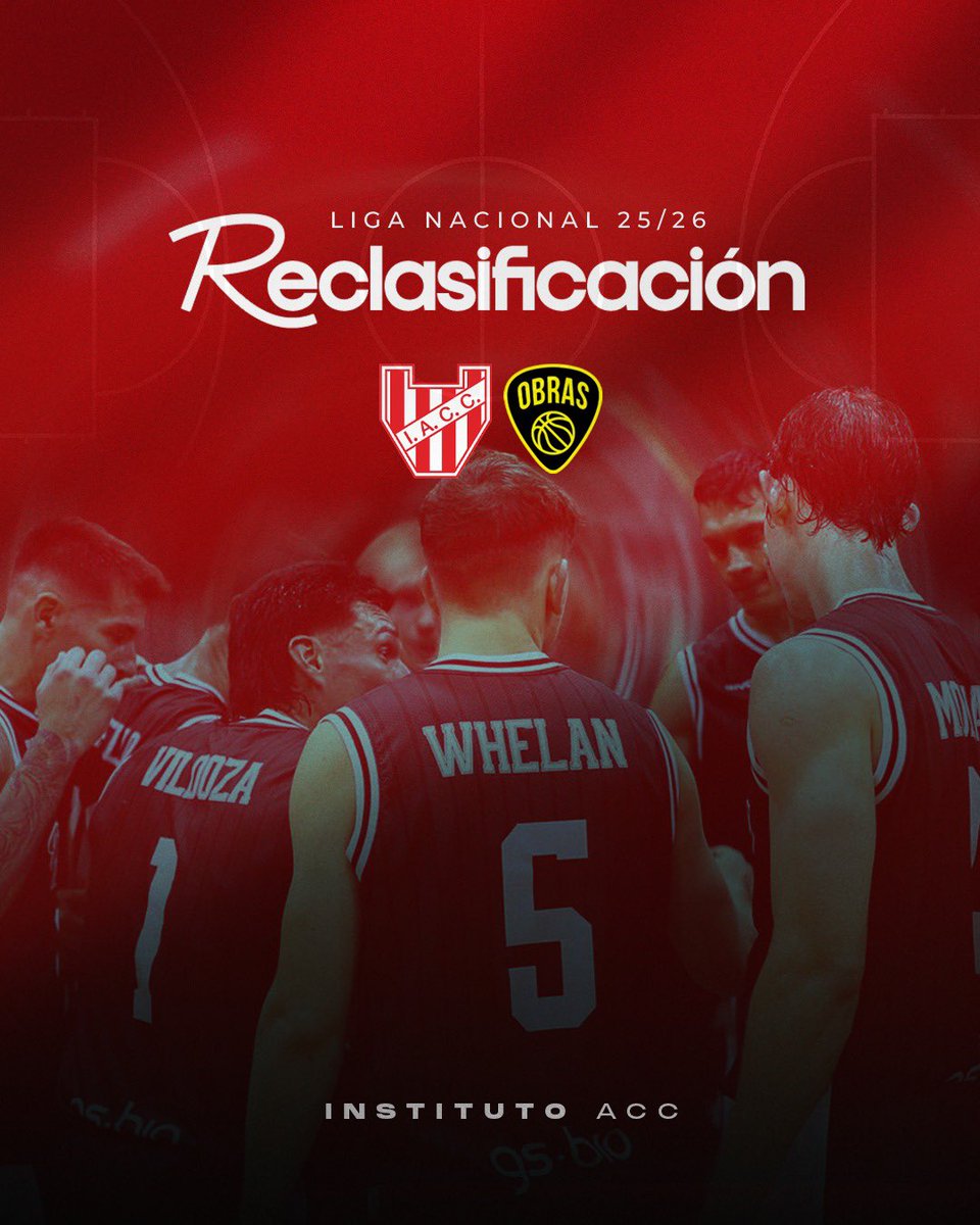 ¡Rival confirmado para la 𝗿𝗲𝗰𝗹𝗮𝘀𝗶𝗳𝗶𝗰𝗮𝗰𝗶𝗼́𝗻!  👊🏻

#Instituto enfrentará a Obras en el comienzo de los #PlayoffsLaLiga 🏀

🏟️ La serie, al mejor de cinco juegos, comenzará este sábado 25 en el Templo del Rock. 

#VamosGloria 🇦🇹