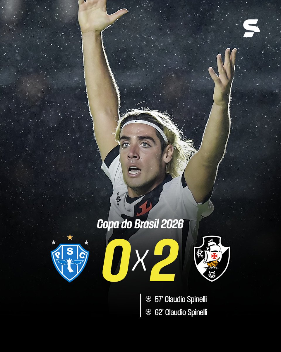 sportv's tweet image. DEU GIGANTE! 💢🔥

2x0 pra cima do Paysandu no jogo de ida! Dois de Spinelli pra colocar o Vasco da Gama em vantagem no confronto.

*Contém texto alternativo.

#CopaDoBrasilNoSportv #Vasco #Spinelli #BR26 #FutebolBrasileiro