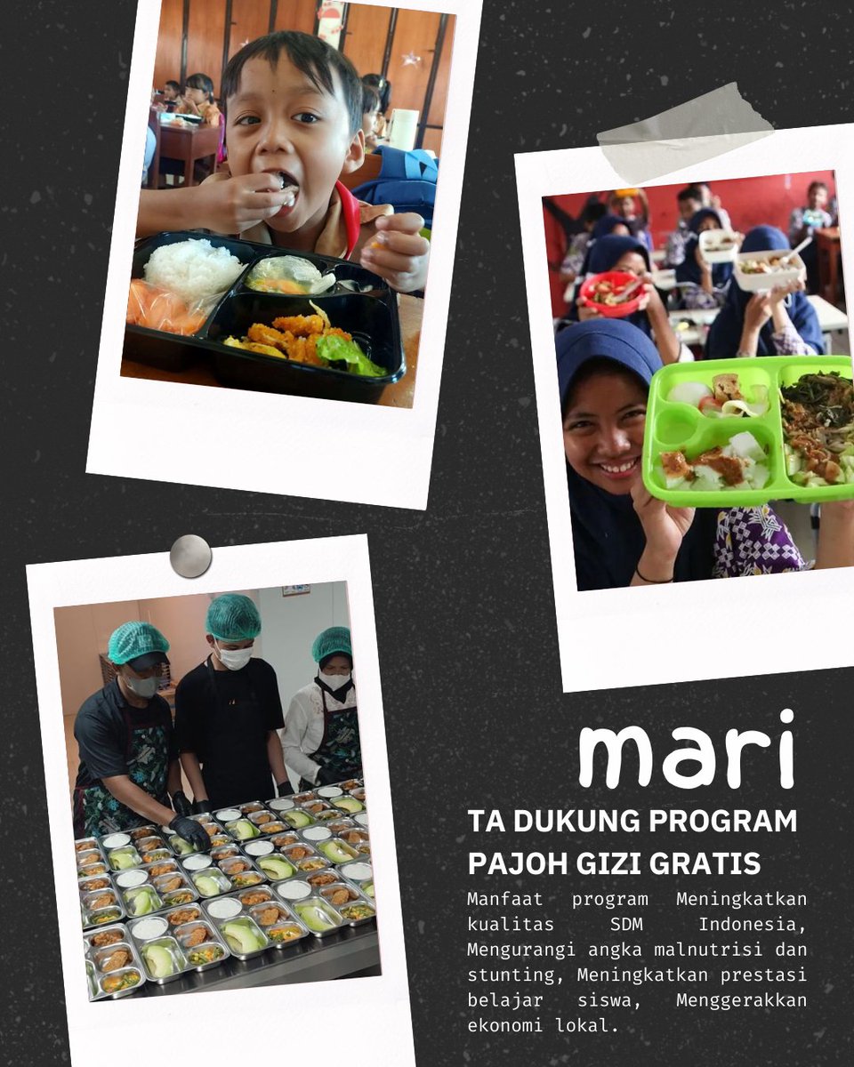 BantaiDuk17631's tweet image. Program Makan Bergizi Gratis (MBG) menjadi langkah strategis dalam meningkatkan kualitas sumber daya manusia sejak dini melalui pemenuhan gizi yang merata bagi anak-anak Indonesia.
#MBG #GenerasiSehat #IndonesiaMaju #GiziAnak