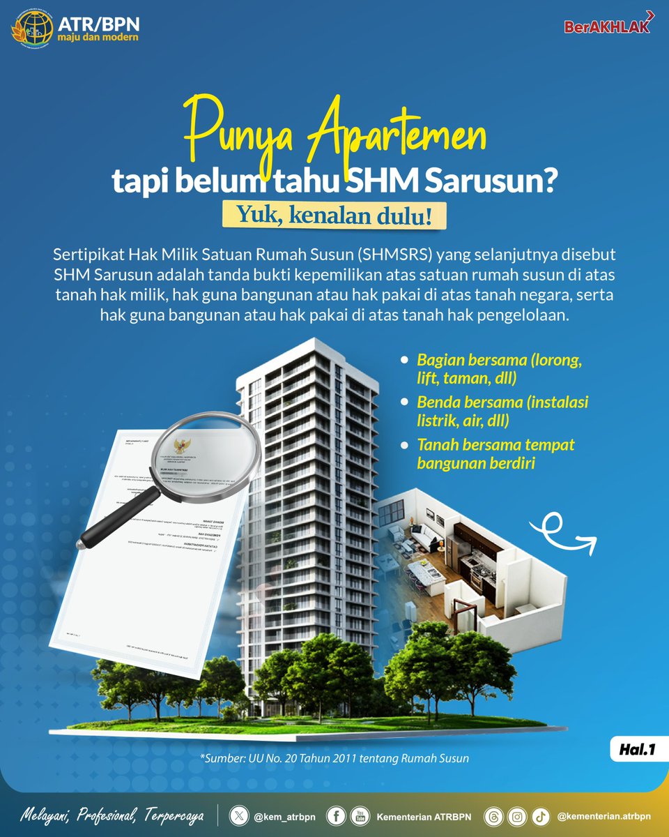 kem_atrbpn's tweet image. Halo #SobATRBPN, Punya unit di rumah susun? Pastikan kamu paham soal sertipikatnya ya, Sob!

Berikut hal-hal yang perlu kamu ketahui tentang Sertipikat Hak Milik Satuan Rumah Susun (SHMSRS). 

Simak selengkapnya pada infografis berikut ya, Sob! 

#ATRBPNKiniLebihBaik