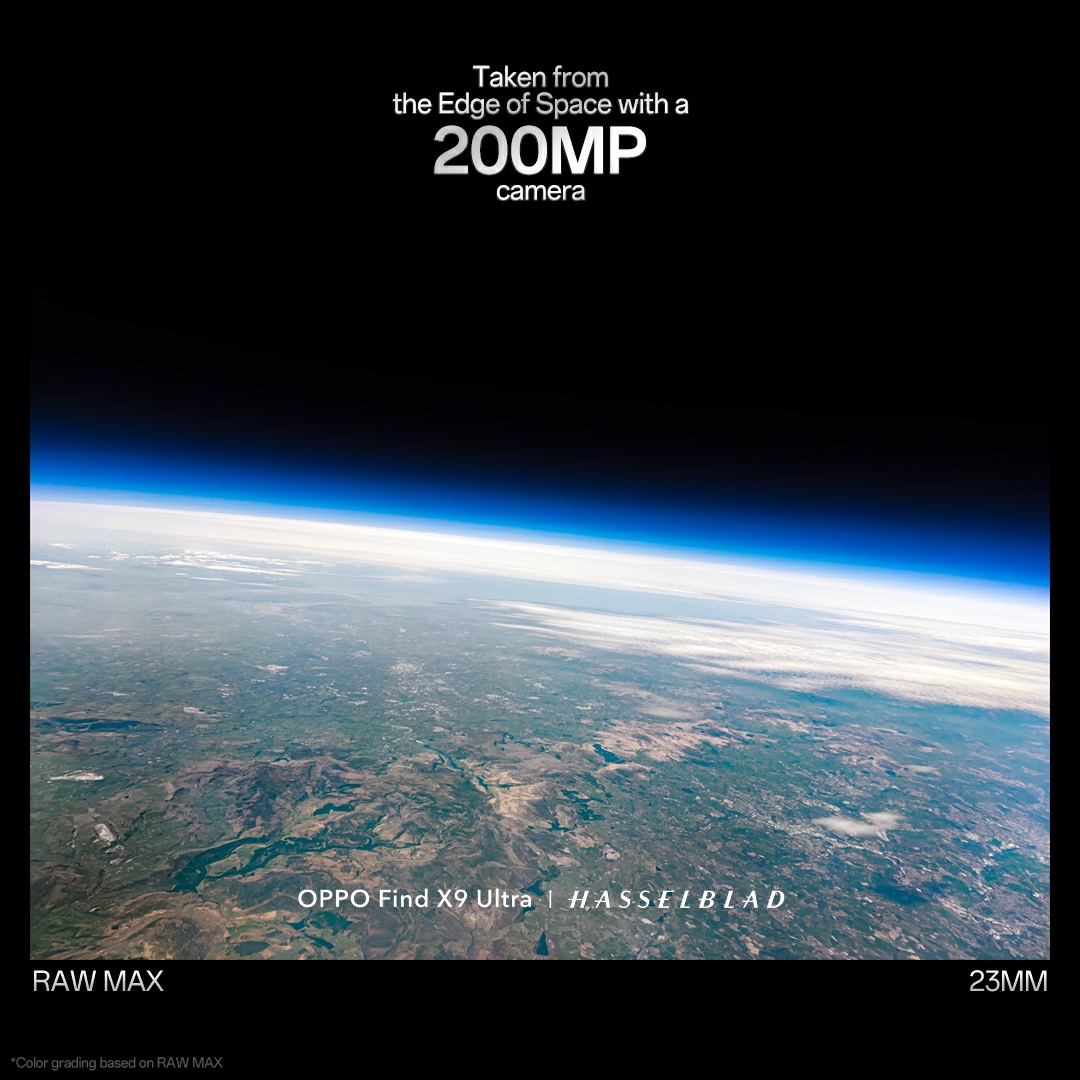 oppo's tweet image. Zooming in all the way from space 🌍 Happy #EarthDay!

📸: (IG) sentintospace #OPPOFindX9Ultra

#EarthDay2026 #YourNextCamera